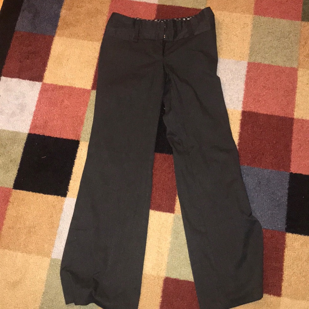 Dark gray womens dress pants.